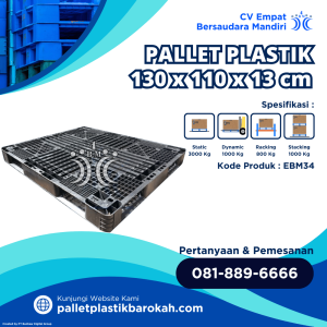 Pallet Plastik Bekas/Baru 130x110x13 cm - EBM34